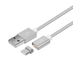 TB Magneettikaapeli USB C - USB hopea 1 m hinta ja tiedot | Kaapelit ja adapterit | hobbyhall.fi