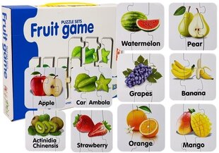 Palapeli "Fruits", englanniksi, 10 yhdistelmää hinta ja tiedot | Lautapelit ja älypelit | hobbyhall.fi
