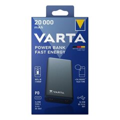 VARTA Power Bank Fast Energy 20000mAh hopea hinta ja tiedot | Varavirtalähteet | hobbyhall.fi