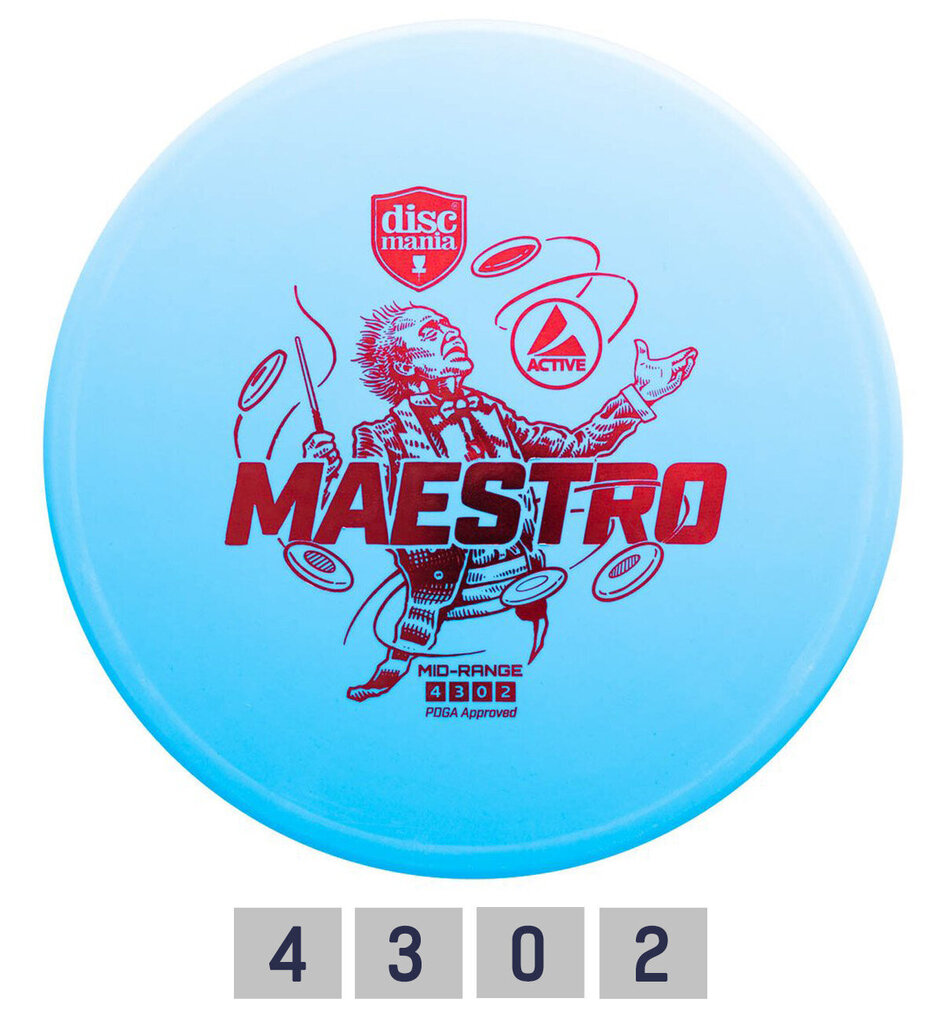 Frisbeegolflevy DISCMANIA Midrange Driver MAESTRO 4/3/0/2 hinta ja tiedot | Frisbeegolf | hobbyhall.fi