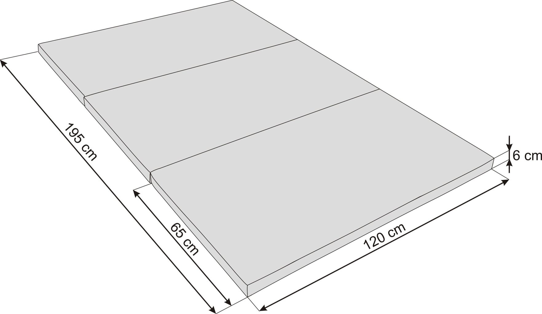 Taitettava patja Hobbygarden Alex XXL, 120x195 cm, sininen hinta ja tiedot | Patjat | hobbyhall.fi