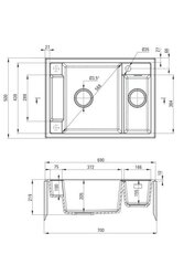 Deante graniittinen tiskiallas magneeteilla Deante Magnetic ZRM A503, Nero hinta ja tiedot | Keittiöaltaat | hobbyhall.fi