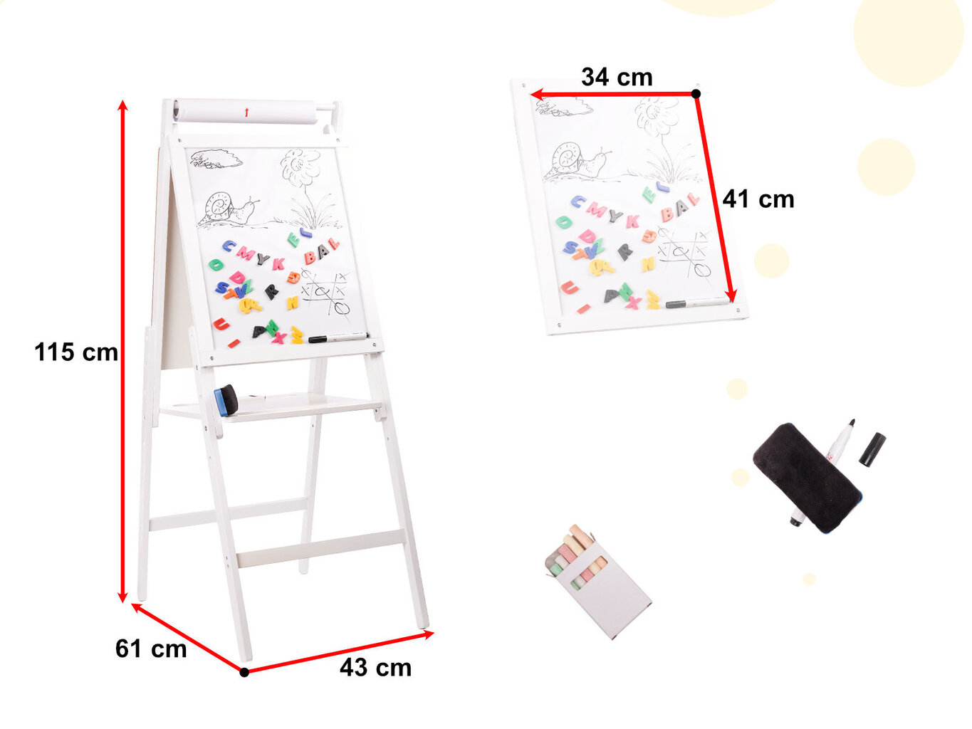 Kaksipuolinen magneettinen piirustuspöytä hinta ja tiedot | Kehittävät lelut | hobbyhall.fi