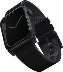 Uniq Straden, Apple Watch -sarja 4/5/6/7/SE 42/44/45 mm (UNIQ588BLK) hinta ja tiedot | Älykellojen ja aktiivisuusrannekkeiden lisätarvikkeet | hobbyhall.fi