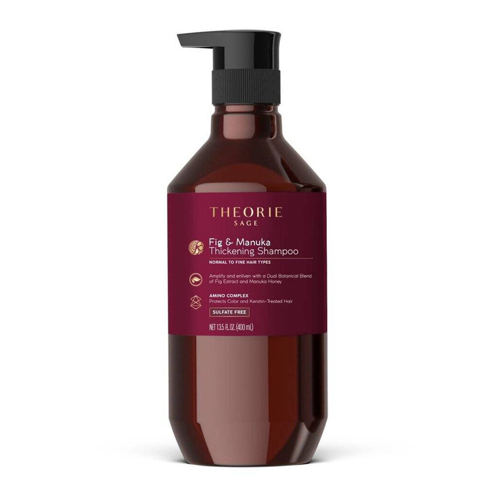 Ravitseva shampoo viikunauutteella normaaleille hiuksille Theorie Sage Fig ja Manuka Thickening Shampoo, 400ml hinta ja tiedot | Shampoot | hobbyhall.fi