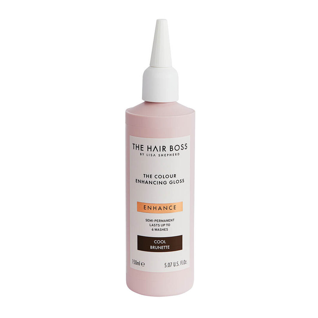 Tummien hiusten värin tehostin The hair boss By Lisa Shepherd The Colour Enhancing Gloss Cool Brunette, 150ml hinta ja tiedot | Hiusvärit | hobbyhall.fi