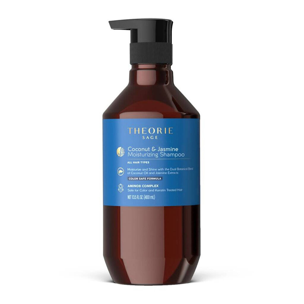 Kosteuttava shampoo kaikille hiustyypeille Theorie Sage Coconut and Jasmine Moisturizing Shampoo, 400ml hinta ja tiedot | Shampoot | hobbyhall.fi