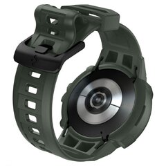 Spigen RUGGED ARMOR "PRO" GALAXY Watch 4/5 (44MM) MILITARY GREEN hinta ja tiedot | Älykellojen ja aktiivisuusrannekkeiden lisätarvikkeet | hobbyhall.fi