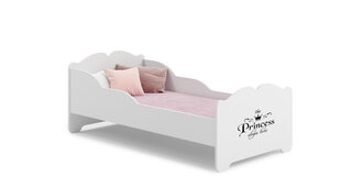 Sänky ADRK Furniture Ximena Princess Musta, 160x80 cm, valkoinen hinta ja tiedot | Lastensängyt | hobbyhall.fi