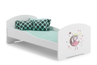 Sänky ADRK Furniture Pepe Sleeping Princess, 160x80 cm, valkoinen hinta ja tiedot | Lastensängyt | hobbyhall.fi