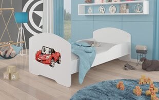 Sänky ADRK Furniture Pepe Red Car, 160x80 cm, valkoinen hinta ja tiedot | Lastensängyt | hobbyhall.fi