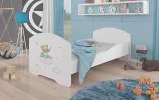 Sänky ADRK Furniture Pepe Teddy Bear and Cloud, 160x80 cm, valkoinen hinta ja tiedot | Lastensängyt | hobbyhall.fi