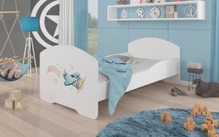 Sänky ADRK Furniture Pepe Plane with a Banner, 160x80 cm, valkoinen hinta ja tiedot | Lastensängyt | hobbyhall.fi