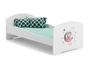 Sänky ADRK Furniture Pepe Sleeping Princess, 140x70 cm, valkoinen hinta ja tiedot | Lastensängyt | hobbyhall.fi