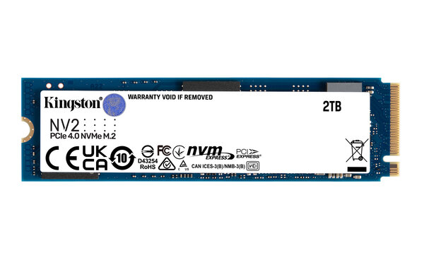 SSD|KINGSTON|NV2|2TB|M.2|PCIE|NVMe|Write speed 2800 MBytes/sec|Read speed 3500 MBytes/sec|2.2mm|TBW 640 TB|MTBF 1500000 hours|SNV2S/2000G hinta ja tiedot | Kovalevyt | hobbyhall.fi