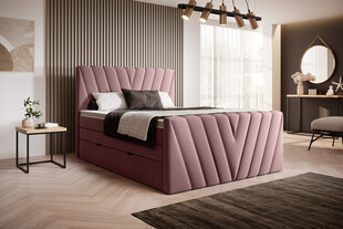 Sänky NORE Candice Velvetmat 24, 160x200 cm, vaaleanpunainen hinta ja tiedot | Sängyt | hobbyhall.fi