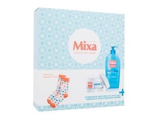 Kosmetiikkalahjasetti herkälle iholle Mixa Hyalurogel: päivävoide 50 ml + intensiivisesti kosteuttava vartalovoide 400 ml + sukat hinta ja tiedot | Kasvovoiteet | hobbyhall.fi