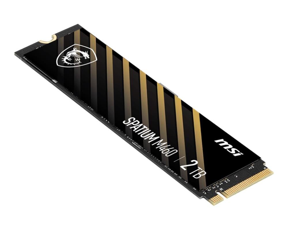 MSI Spatium M460 2TB PCIe 4.0 NVMe M.2 2280 (4900/4400 MB/s) 3D NAND sisäinen kiintolevy (SSD) hinta ja tiedot | Kovalevyt | hobbyhall.fi
