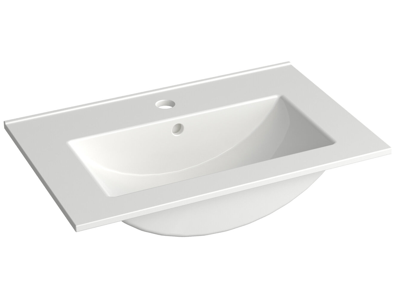Kylpyhuoneen kaappi ja pesuallas SCANDIC CA60DR2B/P valkoinen hinta ja tiedot | Kylpyhuonekaapit | hobbyhall.fi