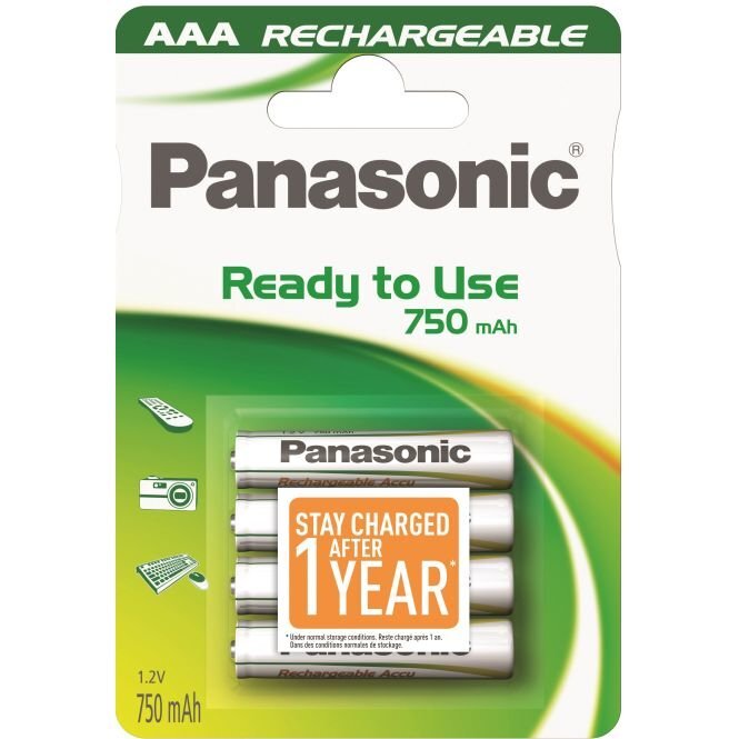 Panasonic akku Ready To Use HR03 (AAA) 750 mAh hinta ja tiedot | Paristot | hobbyhall.fi