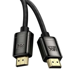 Baseus High Definition Series HDMI 2.1 -kaapeli, 8K 60Hz, 3D, HDR, 48Gbps, 3m (musta) hinta ja tiedot | Baseus Kodinkoneet ja kodinelektroniikka | hobbyhall.fi