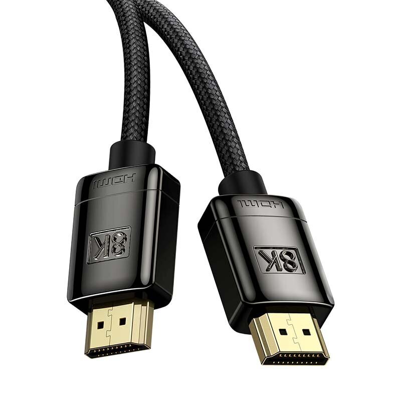 Baseus High Definition Series HDMI 2.1 -kaapeli, 8K 60Hz, 3D, HDR, 48Gbps, 3m (musta) hinta ja tiedot | Kaapelit ja adapterit | hobbyhall.fi