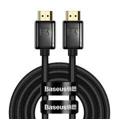 Baseus High Definition Series HDMI 2.1 -kaapeli, 8K 60Hz, 3D, HDR, 48Gbps, 1m (musta) hinta ja tiedot | Baseus Kodinkoneet ja kodinelektroniikka | hobbyhall.fi