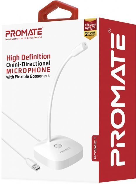 PROMATE ProMic-1 USB-mikrofoni hinta ja tiedot | Mikrofonit | hobbyhall.fi