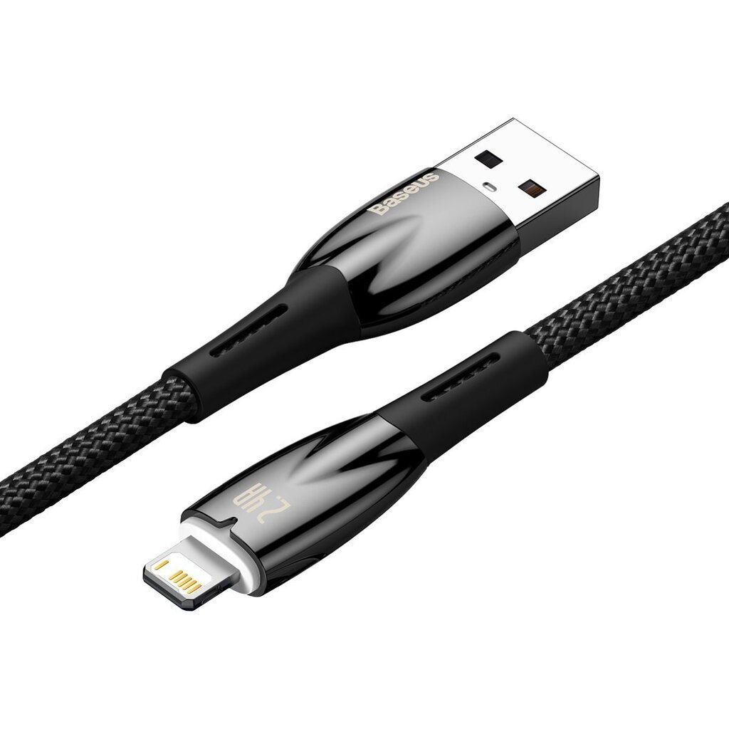 Baseus Glimmer Series USB-C - Lightning 480Mb/s 2.4A 1m black hinta ja tiedot | Puhelinkaapelit | hobbyhall.fi