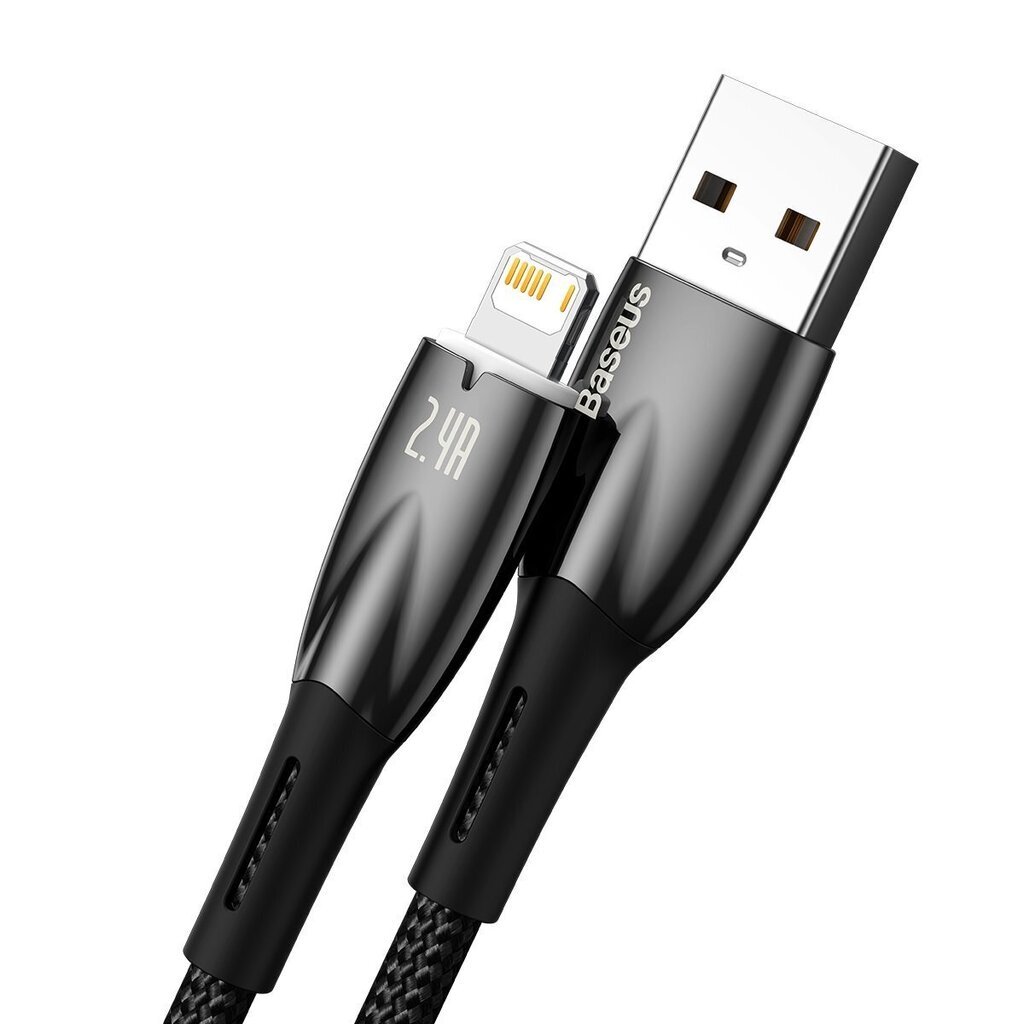 Baseus Glimmer Series USB-C - Lightning 480Mb/s 2.4A 1m black hinta ja tiedot | Puhelinkaapelit | hobbyhall.fi