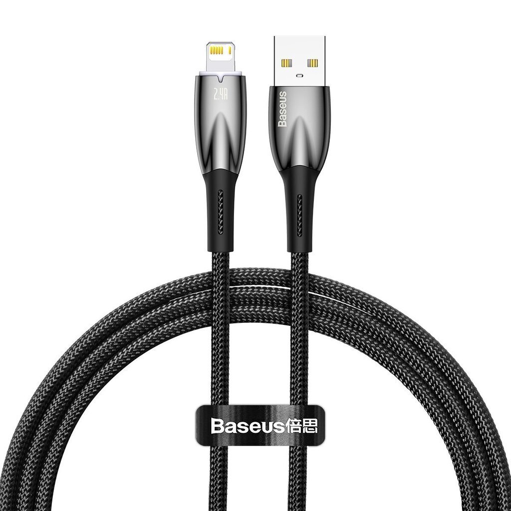 Baseus Glimmer Series USB-C - Lightning 480Mb/s 2.4A 1m black hinta ja tiedot | Puhelinkaapelit | hobbyhall.fi