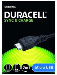 Kaapeli Duracell USB-microUSB, 2m hinta ja tiedot | Puhelinkaapelit | hobbyhall.fi