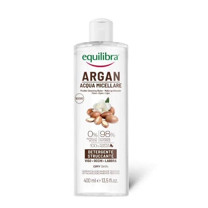 Misellivesi kuivalle iholle Equilibra Argan, 400ml hinta ja tiedot | Kasvojen puhdistusaineet | hobbyhall.fi