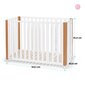 Vauvansänky Kinderkraft Koya 60x90 cm patjalla 4in1, valkoinen hinta ja tiedot | Pinnasängyt | hobbyhall.fi