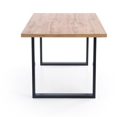 Jatkettava ruokapöytä Halmar Venom 185 cm, ruskea/musta hinta ja tiedot | Ruokapöydät | hobbyhall.fi