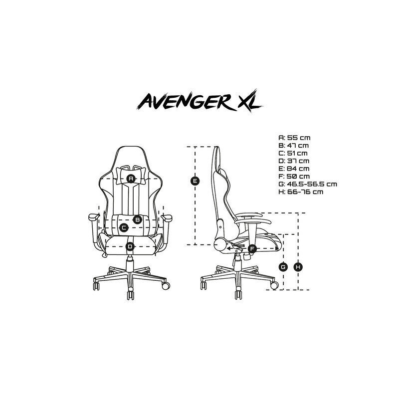 Pelituoli Fury Avenger XL, musta/valkoinen hinta ja tiedot | Toimistotuolit | hobbyhall.fi