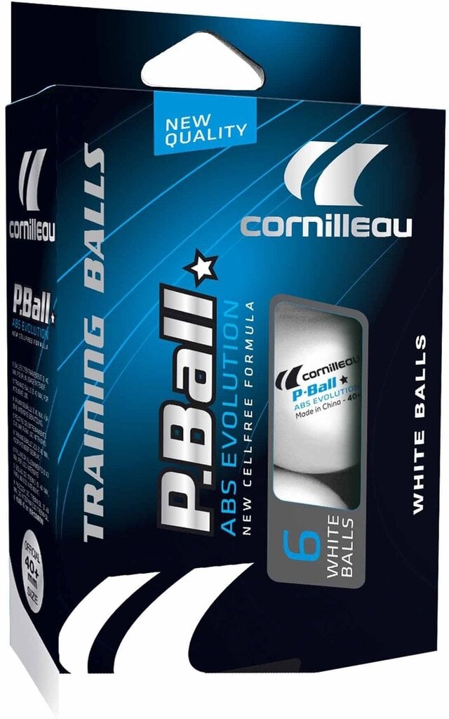 Cornilleau P-BALL pöytätennispallot 1* (6 kpl) hinta ja tiedot | Pingispallot | hobbyhall.fi