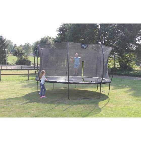 EXIT Silhouette -trampoliini, 366 x 183 cm, limenvihreä + kaupan päälle turvaverkko ja jousisuojus hinta ja tiedot | Trampoliinit | hobbyhall.fi