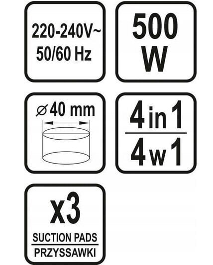 Lund 67703 500W hinta ja tiedot | Tehosekoittimet | hobbyhall.fi