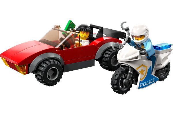 60392 LEGO® City poliisin moottoripyörä- ja autojahti hinta ja tiedot | LEGOT ja rakennuslelut | hobbyhall.fi