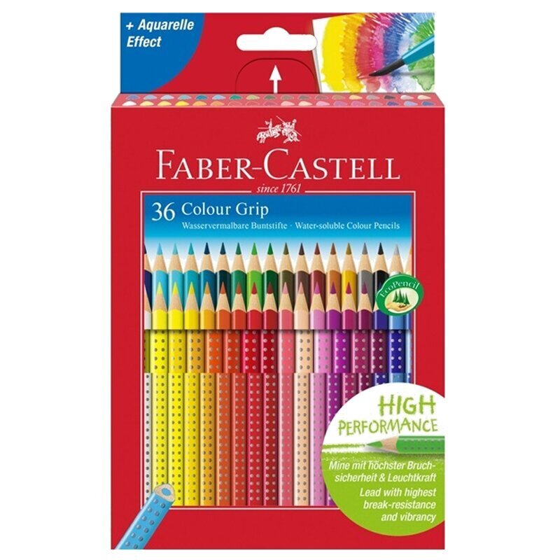 Värikynät Faber-Castell Color Grip 36 väriä hinta ja tiedot | Taide- ja askartelutarvikkeet | hobbyhall.fi