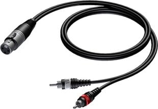 Procab CAB704/1.5, XLR/RCA, 1.5 m hinta ja tiedot | Kaapelit ja adapterit | hobbyhall.fi