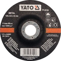 Metallihiomalaikka Yato YT-6124, 125x6,0x22 mm hinta ja tiedot | Käsityökalut | hobbyhall.fi