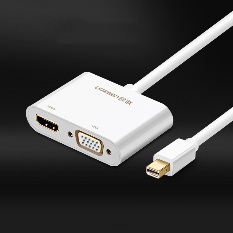 HDMI-kaapeli Ugreen / VGA mini DisplayPort-sovitin 4K@30 Hz Full HD 1080p, musta ( MD108 10439 ) hinta ja tiedot | Adapterit | hobbyhall.fi