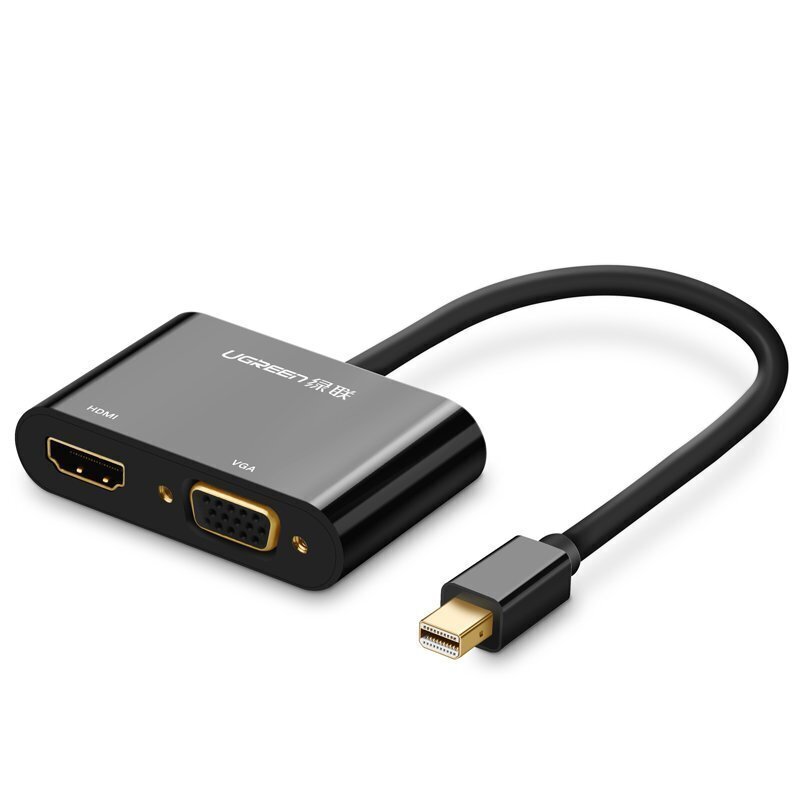 HDMI-kaapeli Ugreen / VGA mini DisplayPort-sovitin 4K@30 Hz Full HD 1080p, musta ( MD108 10439 ) hinta ja tiedot | Adapterit | hobbyhall.fi