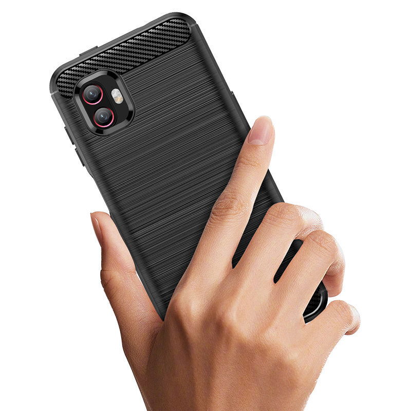 Carbon Samsung Galaxy XCover 6 Pro joustava silikoni, hiilimusta hinta ja tiedot | Puhelimen kuoret ja kotelot | hobbyhall.fi
