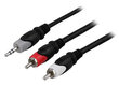 Deltaco MM-144, 3,5 mm, RCA, 15m hinta ja tiedot | Kaapelit ja adapterit | hobbyhall.fi