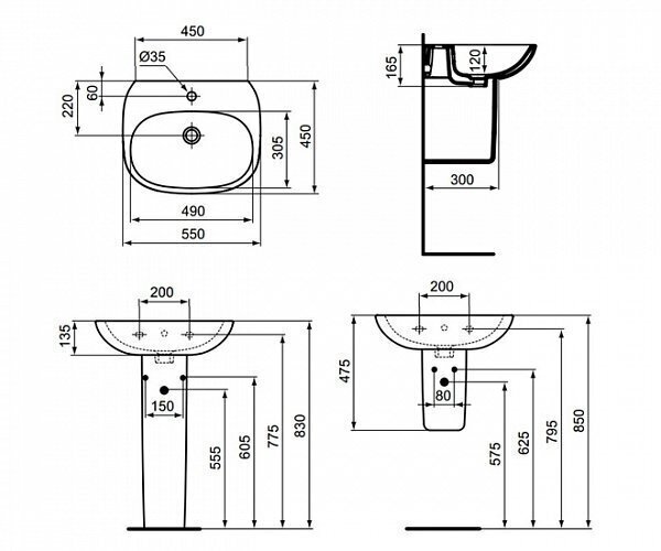 Pesuallas Ideal Standard Tesi hinta ja tiedot | Pesualtaat | hobbyhall.fi