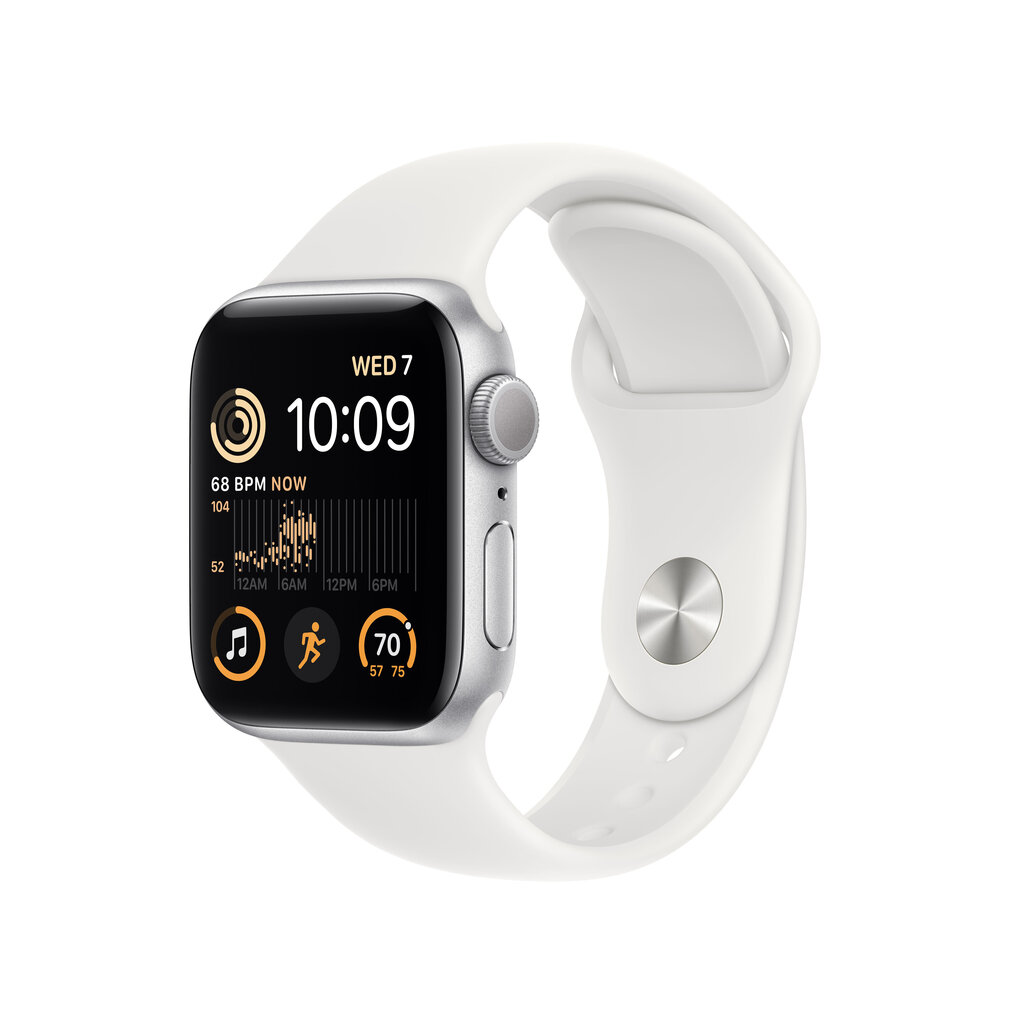 Apple Watch SE2nd Gen GPS 40mm Silver alumiinikuori ,White urheiluranneke - MNJV3 hinta ja tiedot | Älykellot | hobbyhall.fi