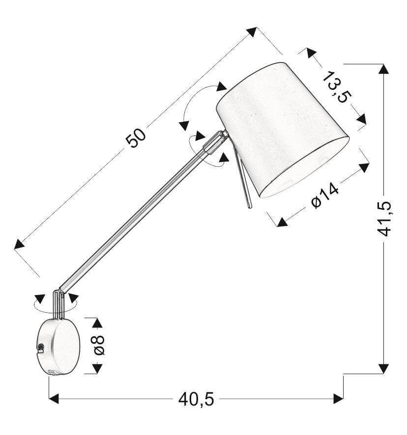 Seinävalaisin Candellux Killy hinta ja tiedot | Seinävalaisimet | hobbyhall.fi